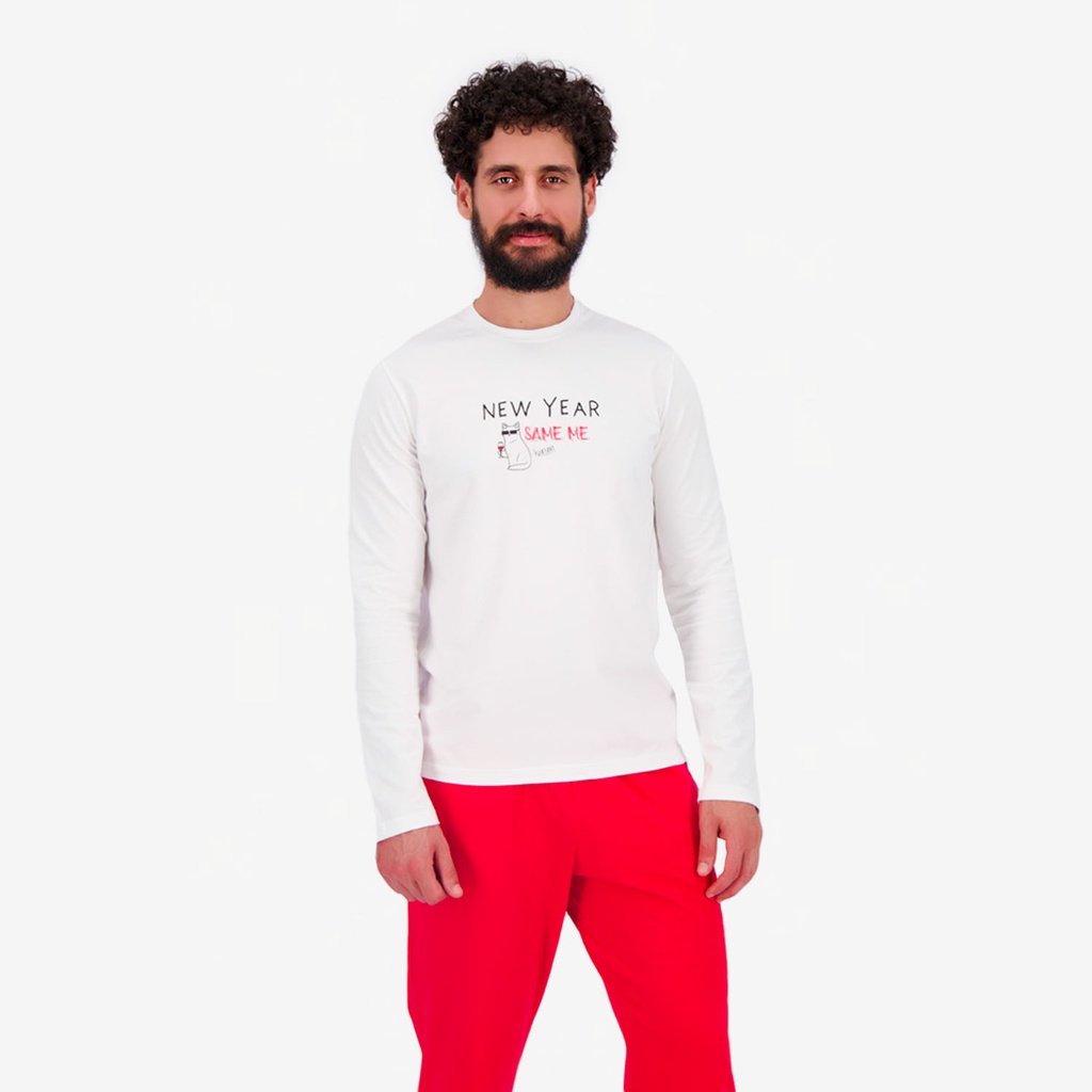 Pyjama unisexe Adulte manches longues NEW YEAR SAME ME