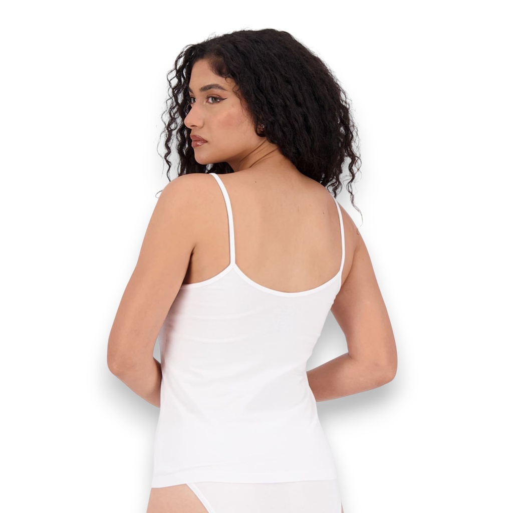 Lot de 2 Caracos femme col v avec dentelle en coton stretch