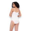Lot de 2 Caracos femme col v avec dentelle en coton stretch
