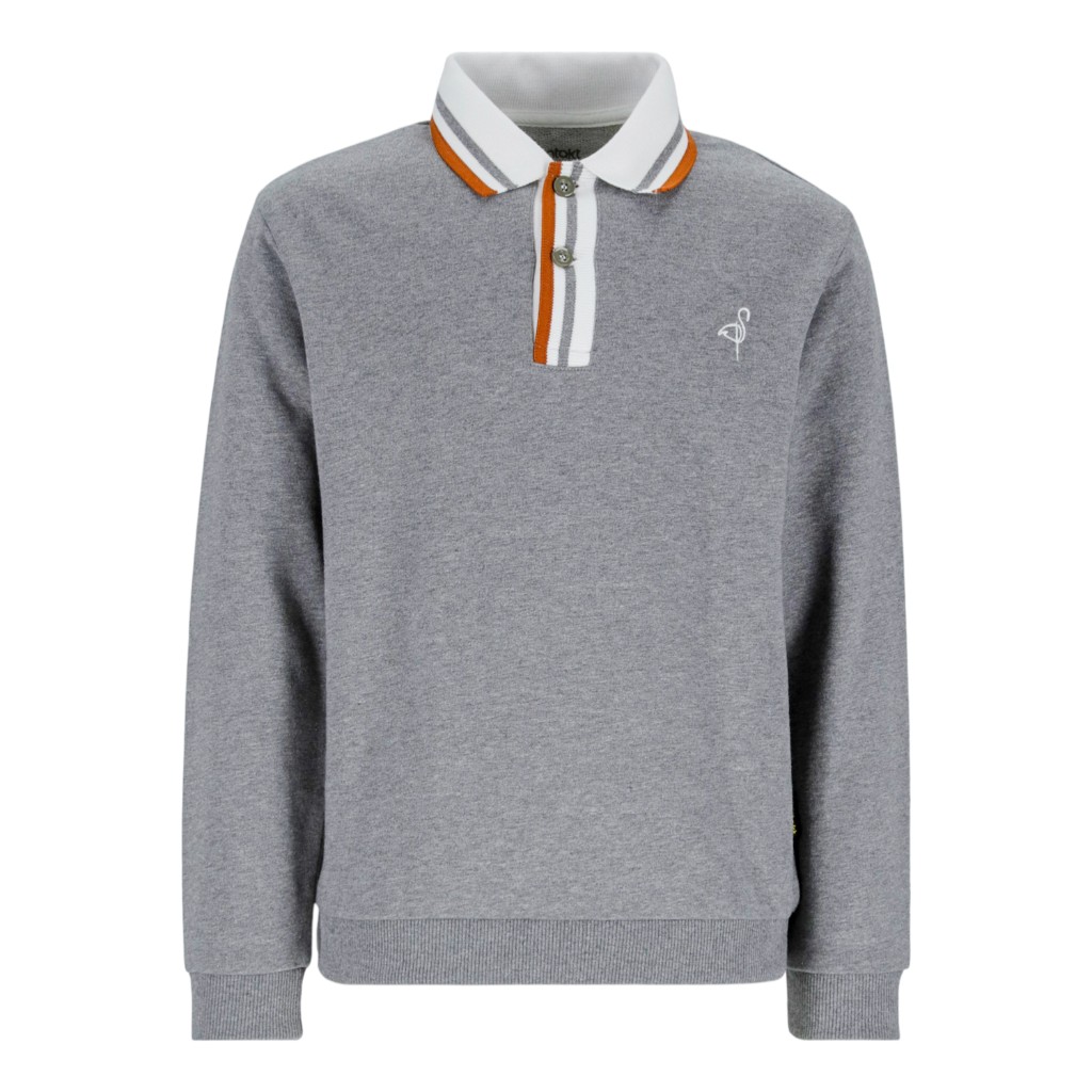 Sweat polo garçon avec broderie