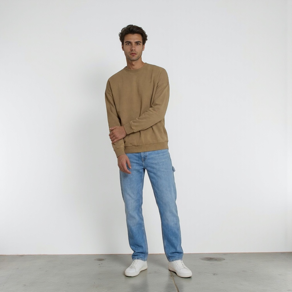 Sweat oversized unisexe avec poches coté  Time For a Brik