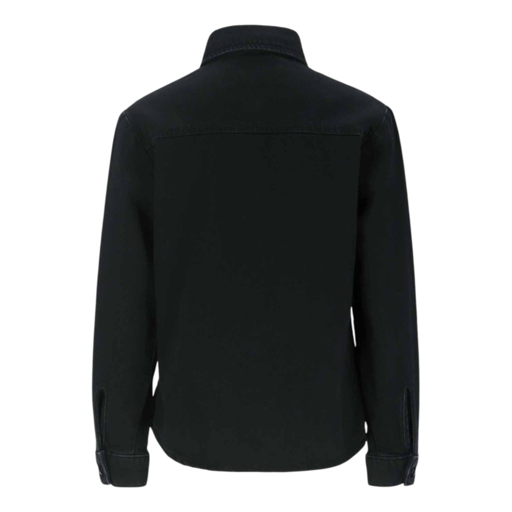 Chemise fille avec poche poitrine en jeans