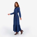 Robe longue femme  avec volants et Broderie ROKIA