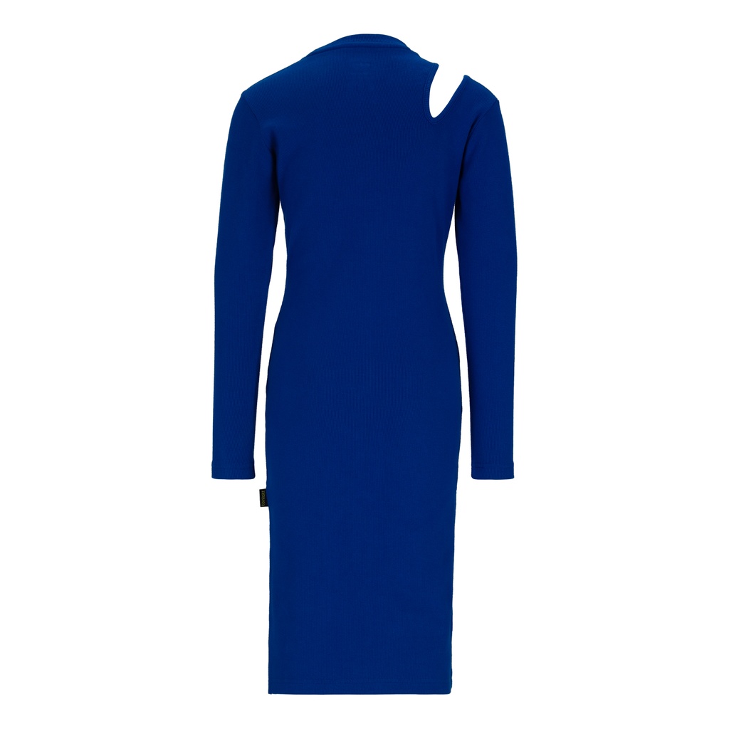 Robe côtelé fille manches longues avec cut out et perles