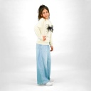 Sweat regular fille avec noeud en tulle