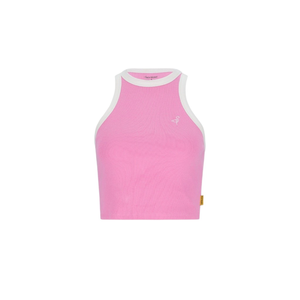 Top côtelé femme avec broderie