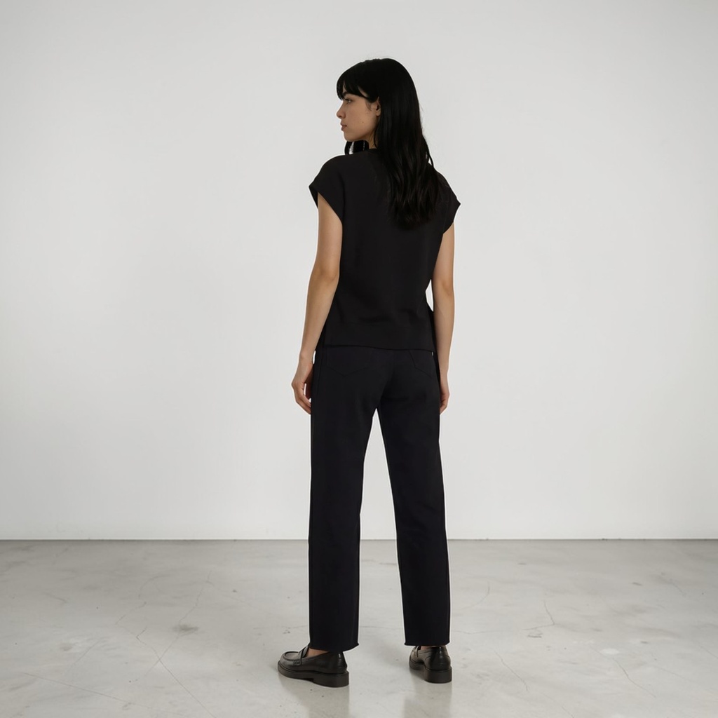 Sweat femme sans manches avec noeuds sur les côtés