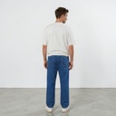 Sweat homme manches courtes avec poche soufflet imprimé feuille