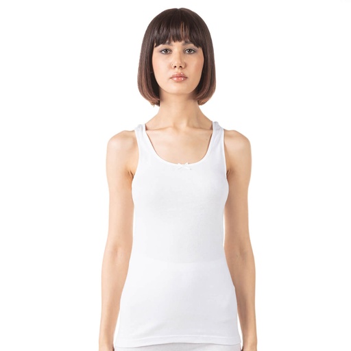 [05-010-12-069-K000-L] Débardeur senior femme en tricot côtelée uni (L)