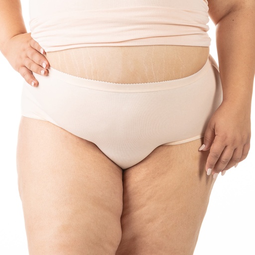 [05-010-20-027-K019-3XL] Slip taille haute grandes tailles en coton stretch (Chair, 3XL)