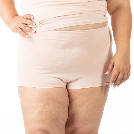 [05-010-11-011-K019-3XL] Culotte taille haute grandes tailles en coton stretch (Chair, 3XL)