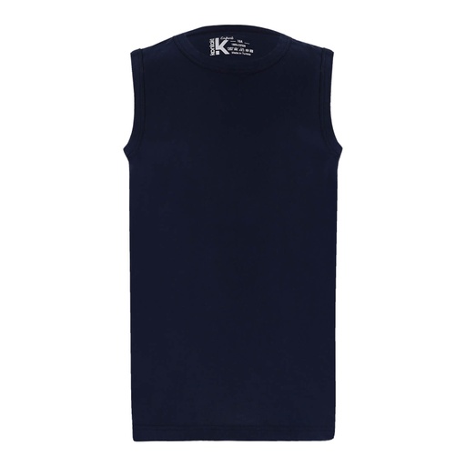 [05-010-12-076-K015-10A] Débardeur garçon en coton pur (Bleu Marine, 10A)