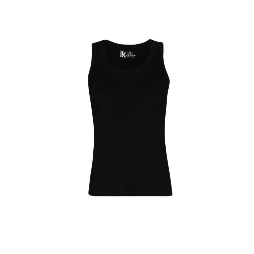 [05-010-19-020-K040-3XL] Singlet grandes tailles en coton pur (Noir, 3XL)