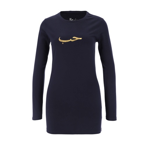 [05-010-02-125-K015-3XL] T-shirt femme manches longues HOB (Bleu Marine, 3XL)