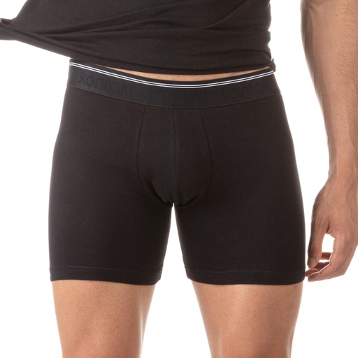 [05-010-06-016-K040-L] Boxer homme en coton stretch (Noir, L)