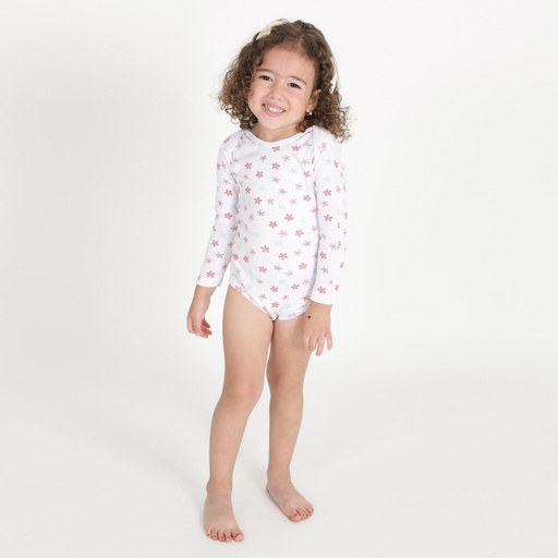[05-010-03-024-K396-12M] Body bébé manches longues imprimé (Blanc Imp Fleur, 12M)
