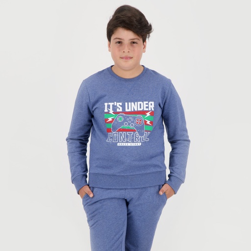 [05-010-36-037-K181-10A] Sweat garçon IT'S UNDER CONTROL (10A)