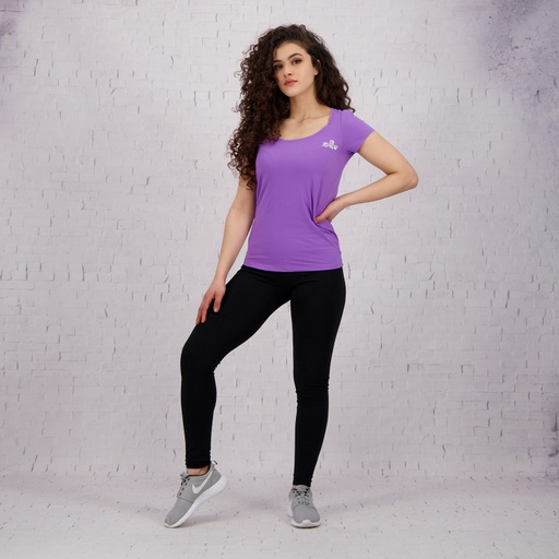 [05-010-02-424-K060-36] T-shirt de sport femme manches courtes (Violet, 36)