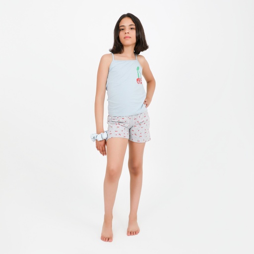 [05-010-70-006-K593-10A] Ensemble fille bretelle et short PEACE (10A)