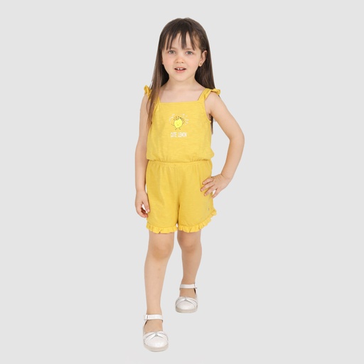 [05-010-77-005-K128-12M] Combishort bébé avec volant CUTE LEMON (12M)