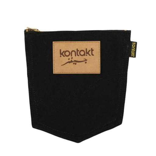 [01-010-116-001-K160-U] Porte monnaie en jeans (Jeans  Noir)