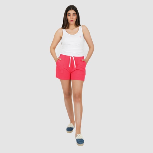 [05-010-18-053-K043-L] Short court femme avec poches plaqués (Rose, L)