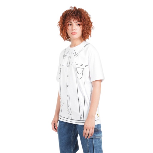 [05-010-02-261-K000-L] T-shirt oversized femme manches courtes CROQUIS DENIM (L)