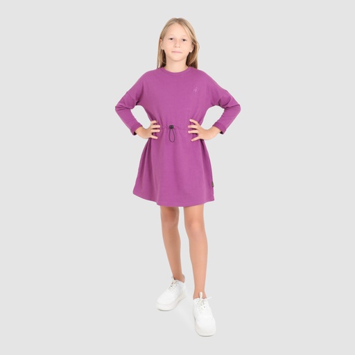 [05-010-17-080-K060-10/12A] Robe sweat fille avec élastique à la taille (10/12A)