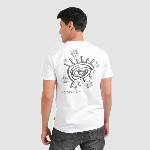 [05-010-02-296-K000-L] T-shirt unisexe manches courtes COLORIAGE EYES (L)