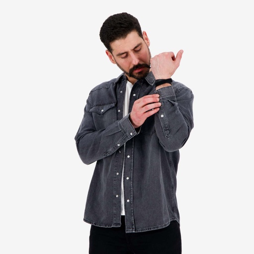 Chemise western homme en jeans  -SHEMS