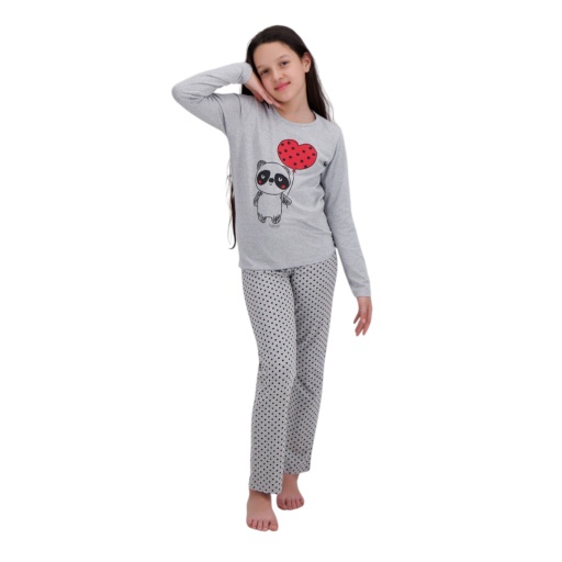 [05-010-16-270-K813-10/12A] Pyjama fille manches longues PANDA (10/12A)