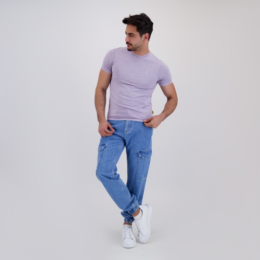 [05-010-02-566-K900-L] T-shirt unisexe manches courtes délavé (Lavender délavé, L)