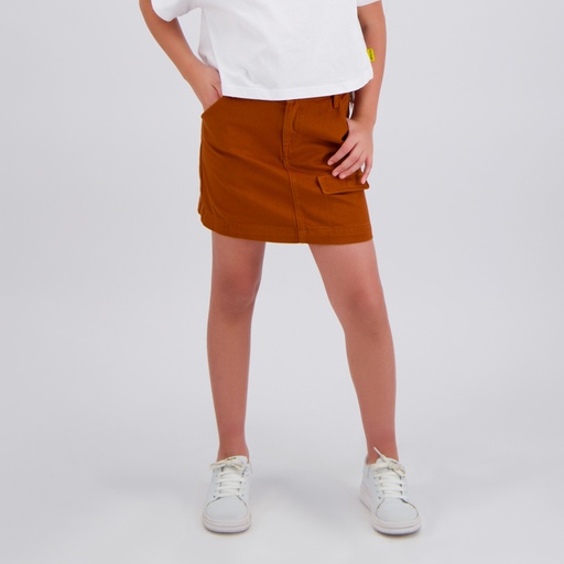 [01-010-21-019-K669-10-12A] Jupe mini fille avec poche à rabat (10/12 A)