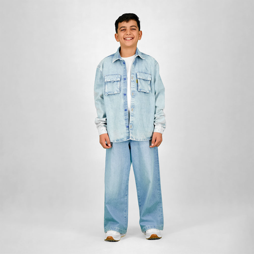 Chemise workwear garçon en jeans