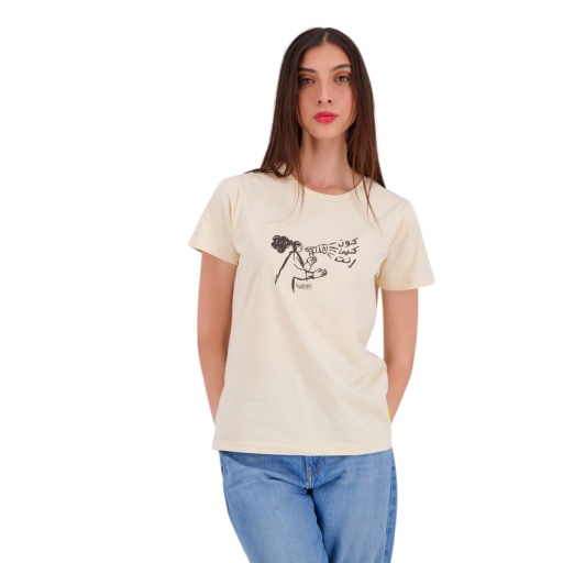 [05-010-02-611-K005-L] T-shirt femme manches courtes KOUN KIMA ENTI (L)