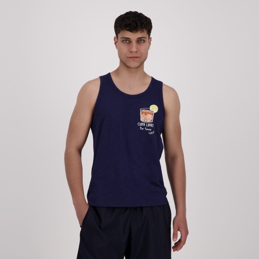 [05-010-12-147-K015-L] Débardeur flammé homme CUBA LIBRE POR FAVOR (L)