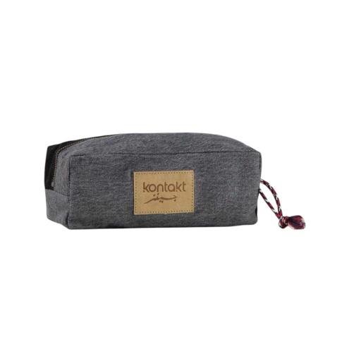 [01-010-116-002-K919-U] Trousse kontakt bi-couleurs en jeans (Jeans Noir &amp; Gris)