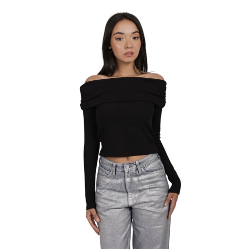 [05-010-02-659-K040-L] T-shirt femme manches longues col bateau (L)