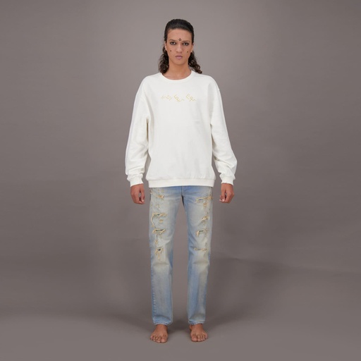 [05-010-36-187-K100-L] Sweat unisexe oversized كون كيما انتي Selvedge And Raw Look - TUNIS FASHION WEEK 2024 (L)