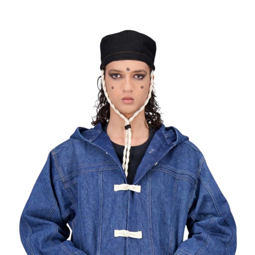 [01-010-137-001-K040-U] Chechia &amp; Sac en jeans Modular - TUNIS FASHION WEEK 2024 (Jeans Noir)