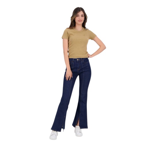 [05-010-02-549-K156-L] T-shirt côtelé sur taille femme manches courtes (Marron Clair , L)