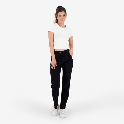 [05-010-65-065-K040-L] Jogger chino femme jambe droite (Noir, L)