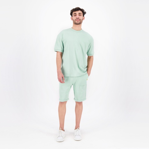 Sweat homme manches courtes avec broderie