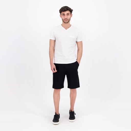 [05-010-18-091-K040-L] Short chino homme en piquet (Noir, L)