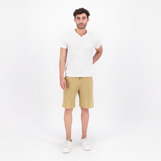 [05-010-18-091-K156-L] Short chino homme en piquet (Marron Clair , L)