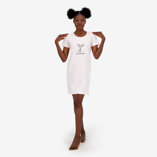 [05-010-17-113-K043-L] Robe de pyjama femme manches courtes عروسة البحر (L)