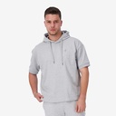 Hoodie homme manches courtes avec broderie