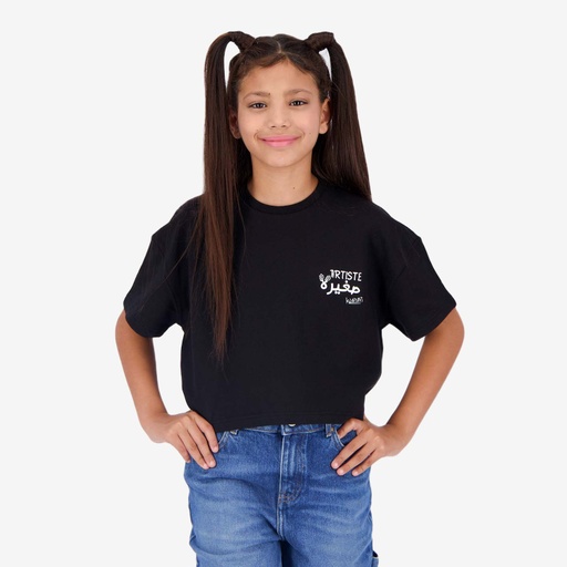 [05-010-36-214-K040-10-12A] Sweat sur taille fille manches courtes ARTISTE صغيرة (10-12A)