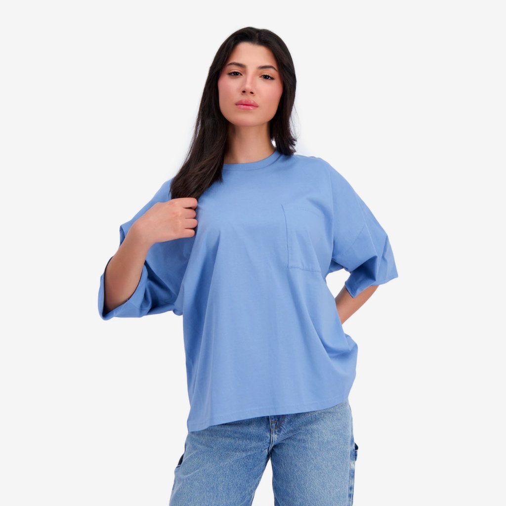 T-shirt  oversized sur taille  avec poche  plaqué
