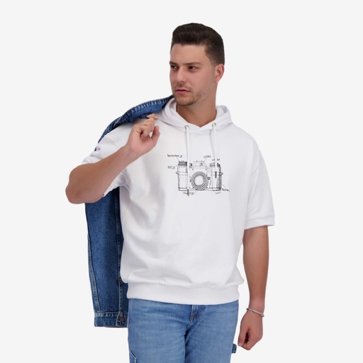 [05-010-43-084-K000-L] Hoodie homme manches courtes CAMERA (L)